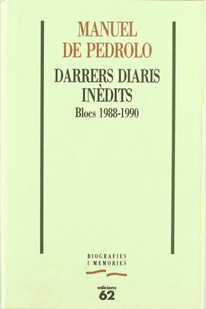 Darrers diaris inèdits. | 9788429733037 | Pedrolo Molina, Manuel De