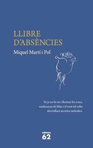 Llibre d'absències | 9788429768886 | MIQUEL  MARTÍ I POL