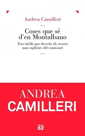Coses que sé d'en Montalbano. | 9788429771374 | Camilleri, Andrea