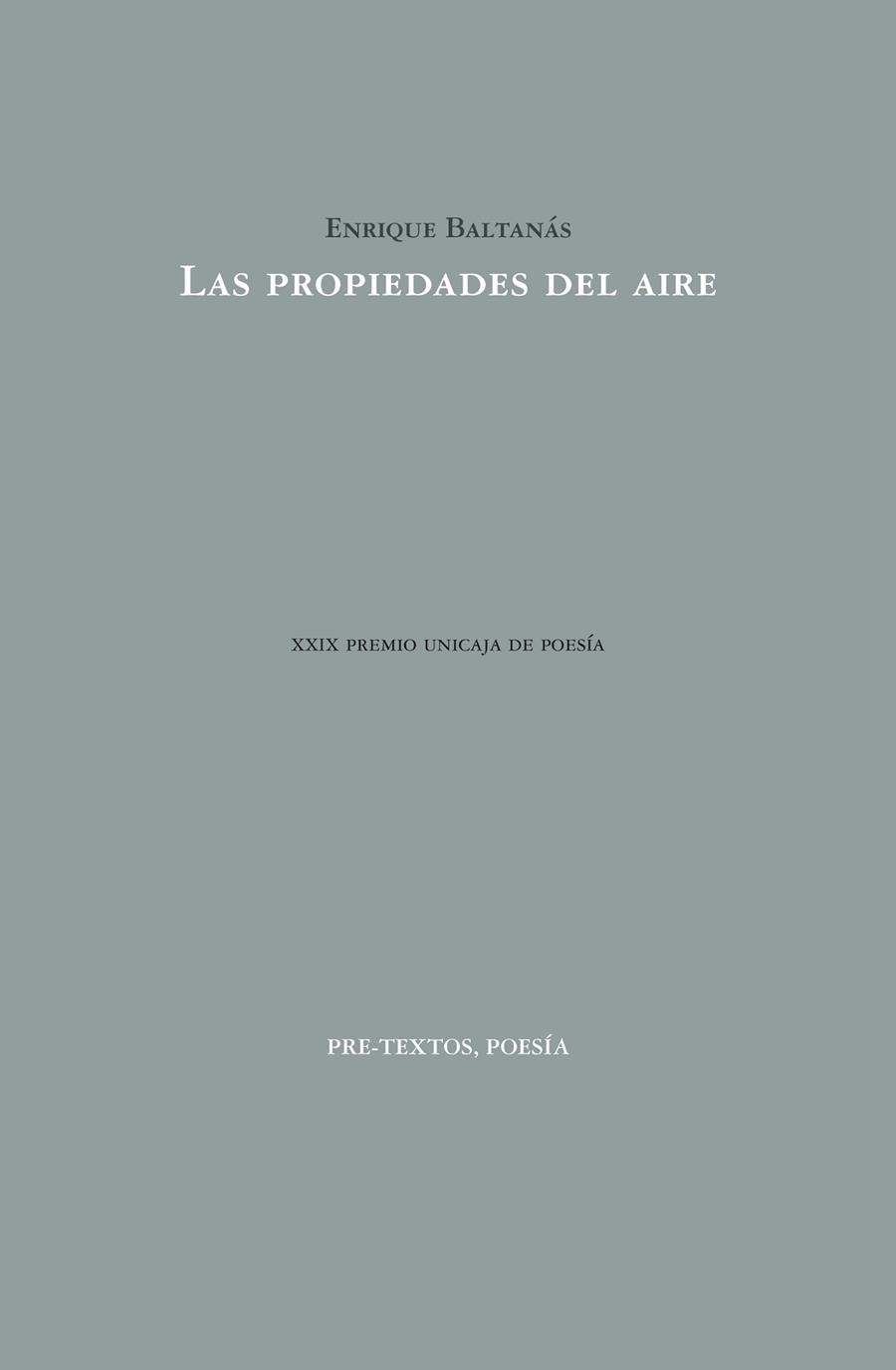 Las propiedades del aire | 9788415894940 | Enrique Baltanás