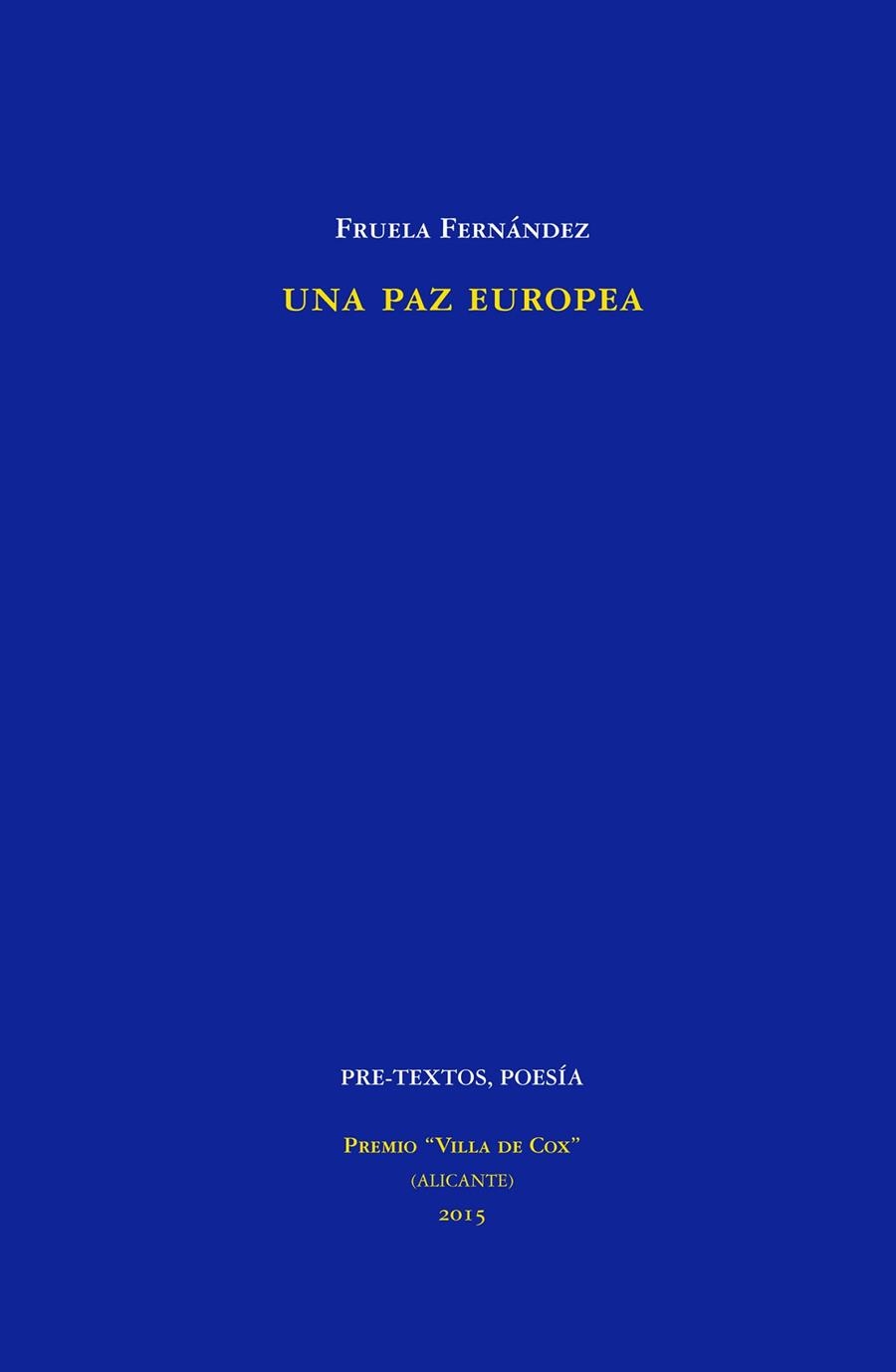 Una paz europea | 9788416453375 | Fernández Iglesias, Fruela