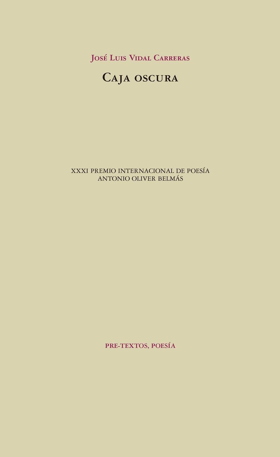 Caja oscura | 9788417143206 | Vidal Carreras, José Luis