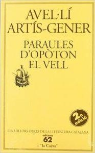 Paraules d'Opòton el vell | 9788429738278 | Artís Gener, Avel.lí