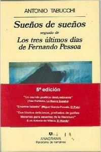 Sueños de sueños  y Los tres últimos días  de Fernando  Pessoa | 9788433908223 | Tabucchi, Antonio