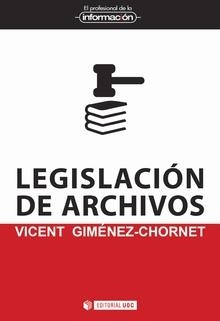 Legislación de archivos | 9788491169895 | Giménez-Chornet, Vicent