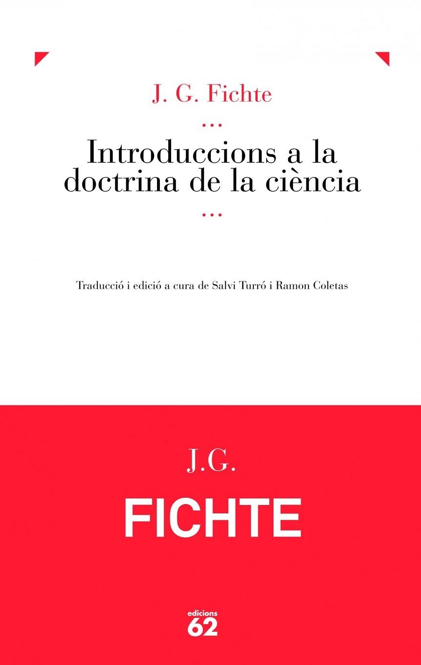 Introduccions a la doctrina de la ciència | 9788429771312 | Fichte, Johann G.