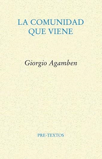 La comunidad que viene | 9788481917710 | Agamben, Giorgio