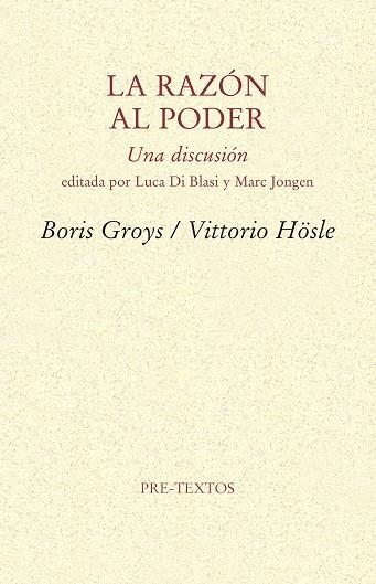 La razón al poder | 9788415894766 | Boris Groys;Vittorio Hösle