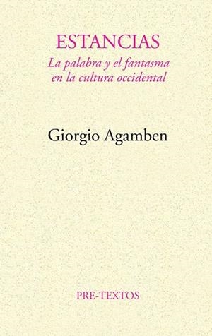Estancias | 9788481910537 | Agamben, Giorgio