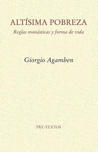 Altísima pobreza | 9788415894551 | Agamben, Giorgio