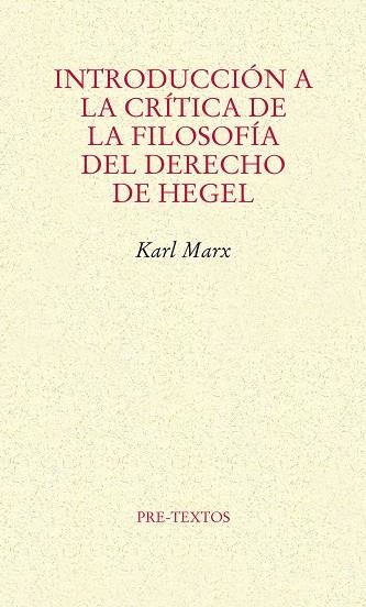 Introducción a la crítica de la filosofía del derecho de Hegel | 9788415576815 | Marx, Karl