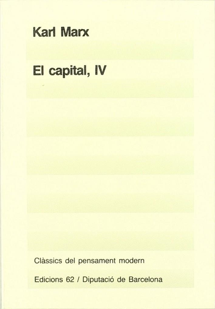 El capital (IV) | 9788429723809 | Marx, Karl