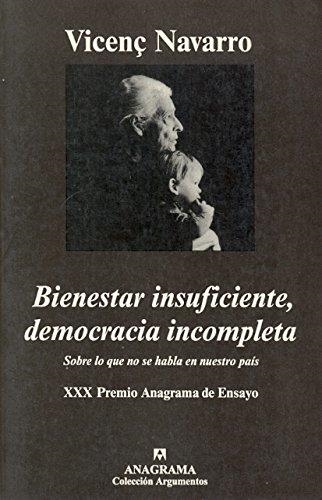 Bienestar insuficiente, democracia incompleta | 9788433961747 | Navarro López, Vicenç
