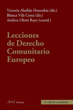 Lecciones de Derecho Comunitario Europeo | 9788434469655 | Vilà Costa, Blanca;Abellán Honrubia, Victoria;Olesti Rayo, Andreu