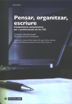 Pensar, organitzar, escriure | 9788497887236 | Nicolau Fuster, Francesca;Cuenca Ordinyana, Ma Josep