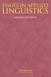 ISSUES IN APPLIED LINGUISTICS PB | 9780521585460 | MICHAEL MCCARTHY/ UNIVERSITY OF NOTTINGH