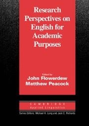RESEARCH PERSPECTIVES ON ENG. FOR ACADEMIC PURP. | 9780521805186 | JOHN FLOWERDEW/ CITY UNIVERSITY OF HONG