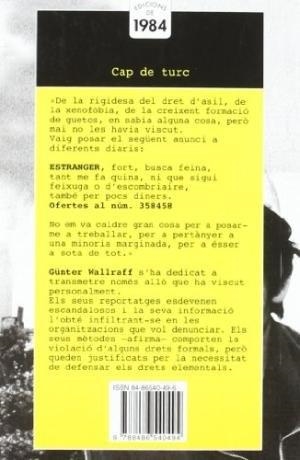 Cap de turc | 9788486540494 | Wallraff, Günter