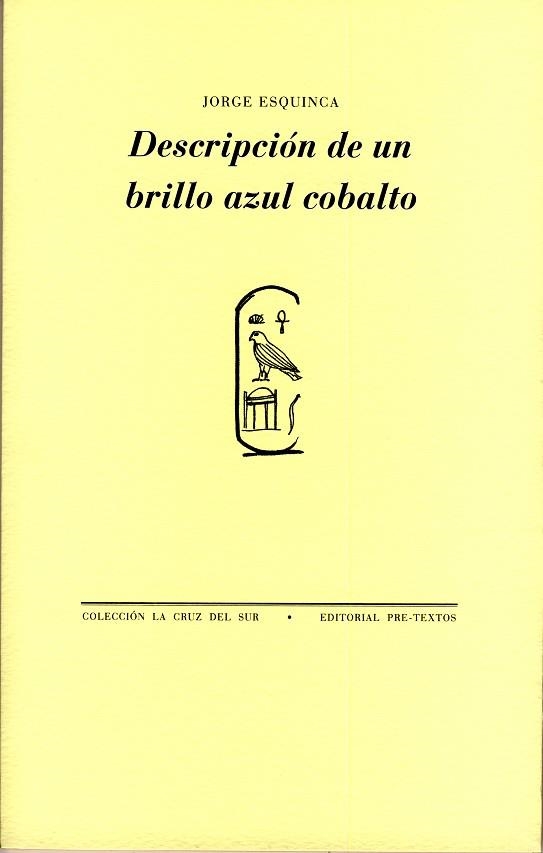 Descripción de un brillo azul cobalto | 9788481919165 | Esquinca, Jorge