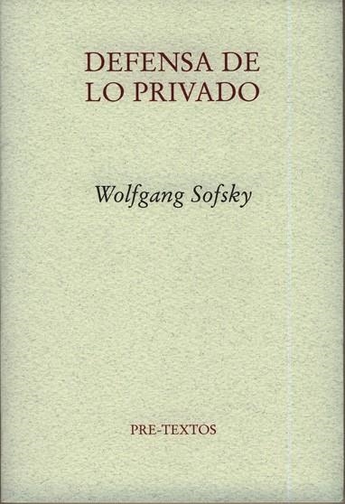 Defensa de lo privado | 9788481919776 | Sofsky, Wolfgang