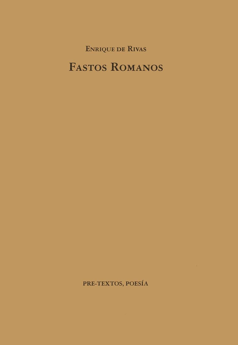 Fastos romanos | 9788481910148 | De Rivas, Enrique