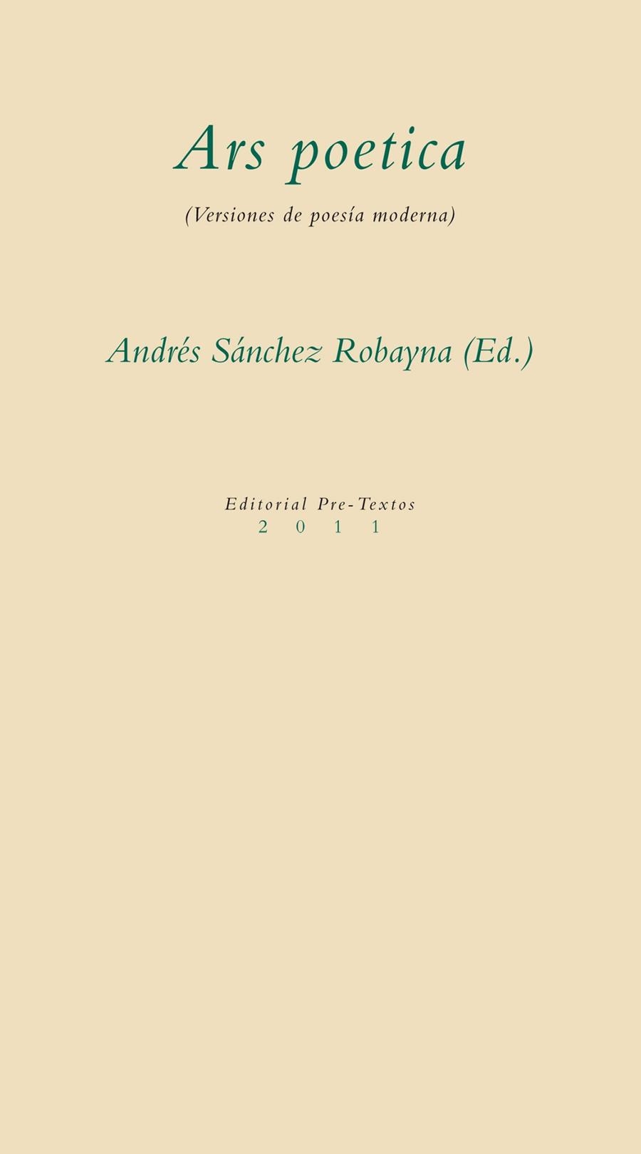 Ars poetica | 9788415297321 | Varios autores