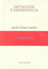  Imitación y experiencia | 9788481915655 | Gomá Lanzón, Javier