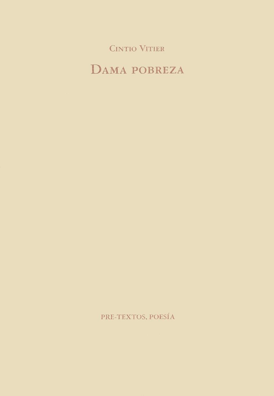  Dama pobreza | 9788481910223 | Vitier, Cintio