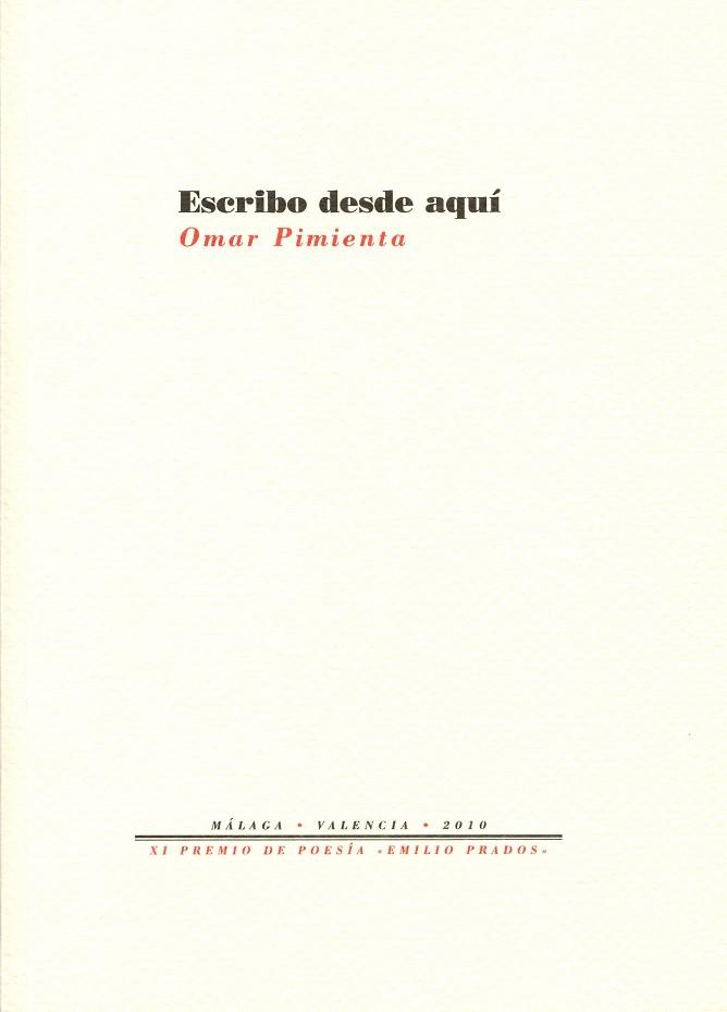 Escribo desde aquí | 9788492913206 | Pimienta, Omar