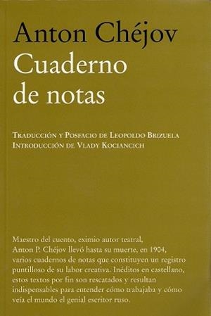 Cuaderno de notas | 9788483930489 | Chéjov, Antón