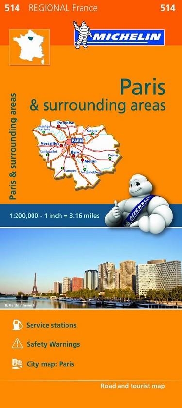 Mapa Regional Paris AND surroundings areas | 9782067209688 | Varios autores