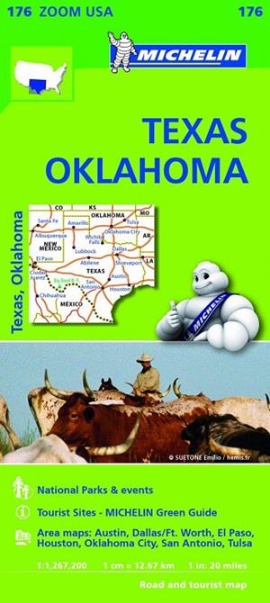 Mapa Zoom USA Texas - Oklahoma | 9782067190924 | MICHELIN