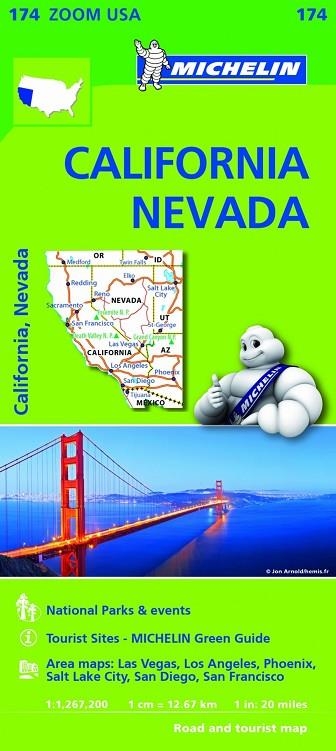 Mapa Zoom USA California - Nevada | 9782067190511 | MICHELIN