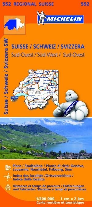 Mapa Regional Suisse Sud-Ouest/ Schweiz Süd-West/ Svizzera Sud.Ouest | 9782067183742 | MICHELIN