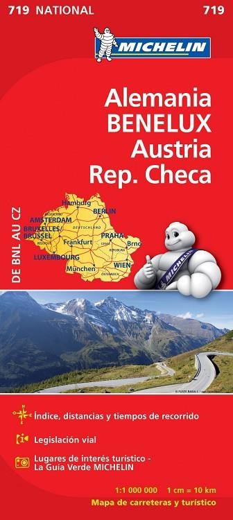 Mapa National Alemania BENELUX Austria Rep. Checa | 9782067170940 | Varios autores