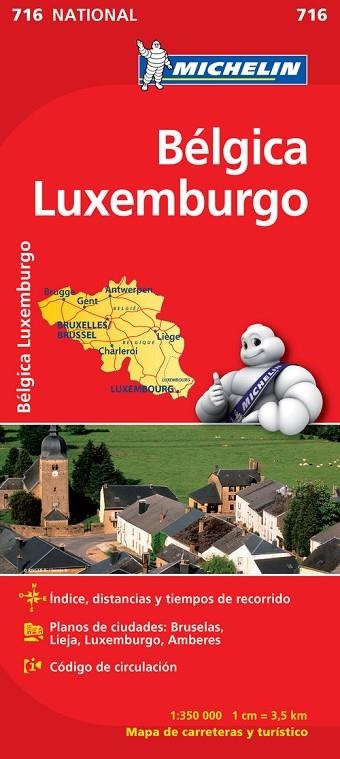 Mapa National Bélgica Luxemburgo | 9782067170728 | Varios autores