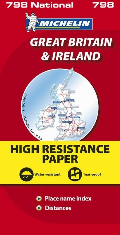Mapa National Gran Bretaña Irlanda  "Alta Resistencia" | 9782067137998 | Varios autores