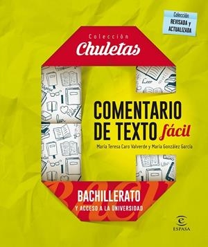 Comentario de texto fácil para bachillerato | 9788467046601 | Caro Valverde, María Teresa;González García, María