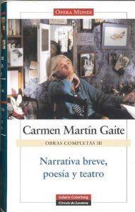 Narrativa breve, poesía y teatro | 9788481097351 | Martín Gaite, Carmen