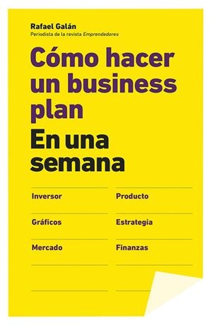Cómo hacer un business plan en una semana | 9788498752953 | Galán, Rafael