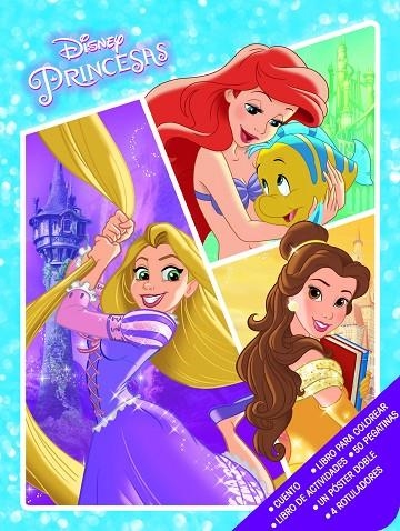 Princesas. Caja metálica. Rapunzel, Ariel y Bella | 9788499518633 | Disney