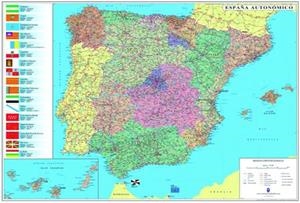 Mapa plastificado España Portugal | 9782067150188 | Varios autores