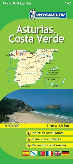 Mapa Zoom Asturias, Costa Verde | 9782067140615 | Varios autores