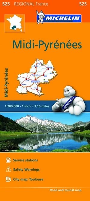 Mapa Regional Midi-Pyrénées | 9782067209374 | Varios autores