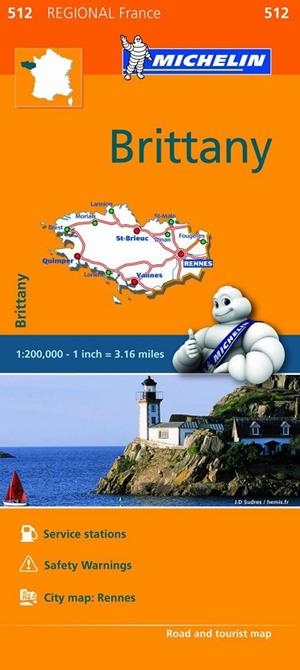 Mapa Regional Brittany | 9782067209619 | Varios autores
