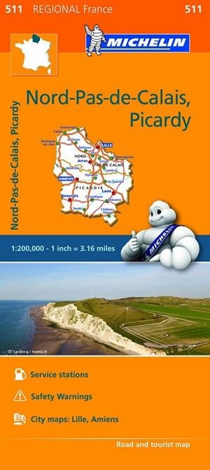 Nord-Pas-de-Calais, Picardy (Mapa Regional ) | 9782067209589 | MICHELIN