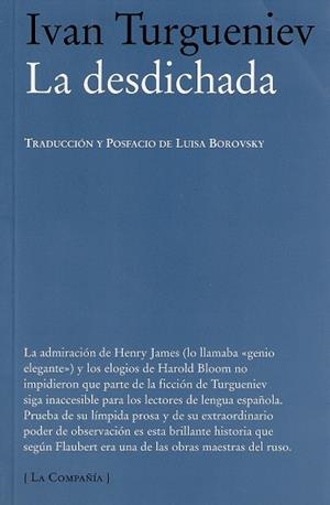 La desdichada | 9788483930496 | Turgeniev, Ivan