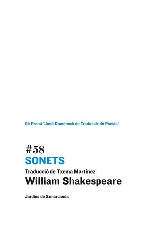Sonets | 9788497663823 | Shakespeare, William;Martínez Inglés, Txema