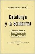 Catalunya y la Solidaritat (facsímil) | 9788439379935 | Cambó , Francesc