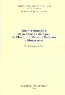 Reunió ordinària de la Secció Filològica de l'Institut d'Estudis Catalans a Montserrat | 9788499650913
